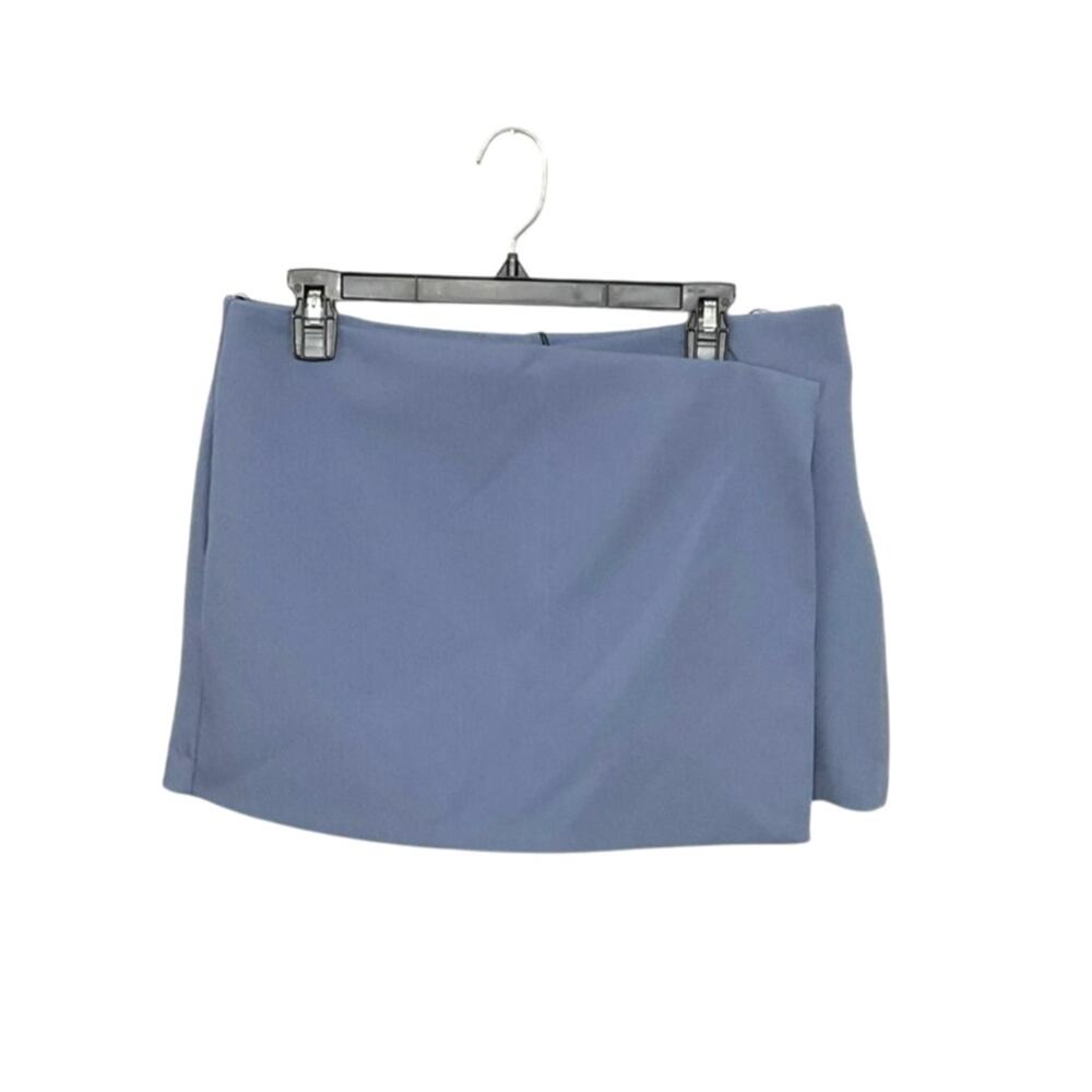 NWT Zara Asymmetric Mini Skort Periwinkle Size X-Large Stretch